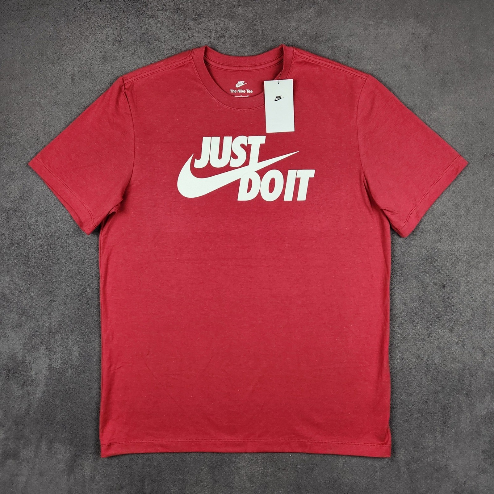 Nike Shirt Mens Large Red Just Do It Swoosh Logo Graphic Tee AR5006-613 NEW
