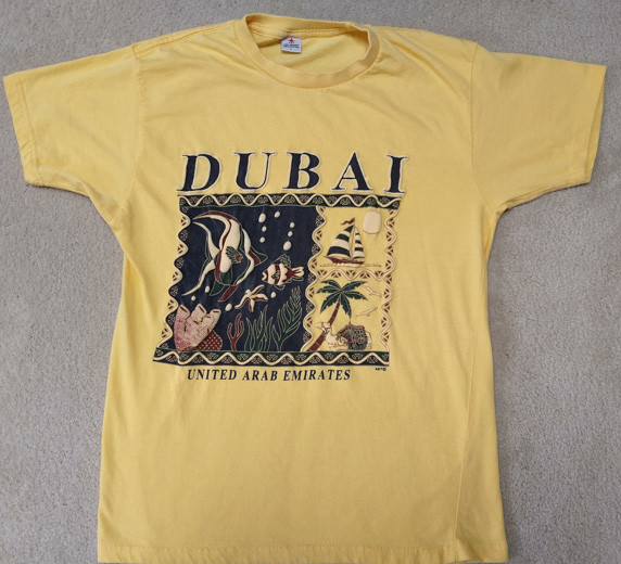 DUBAI UNITED ARAB EMIRATES AST T-Shirt Women’s Lrg Yellow