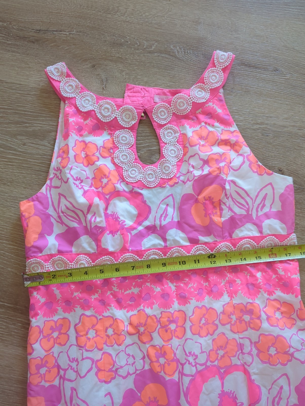 LILLY PULITZER DIDI MAXI DRESS Pansy Dance neon Guipure crochet lace Vintage