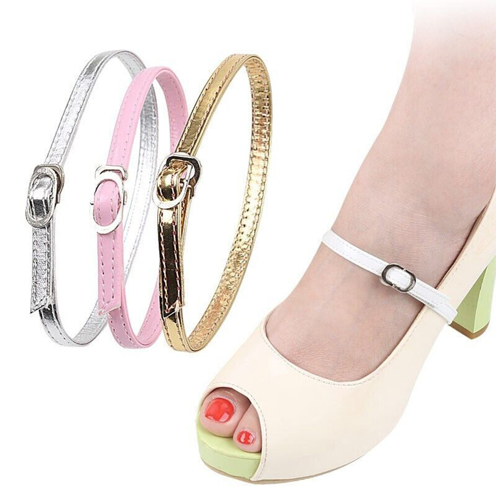 2Pcs Detachable Shoe Straps Heel Buckle Belt Removable Ankle Strap Pump Decors