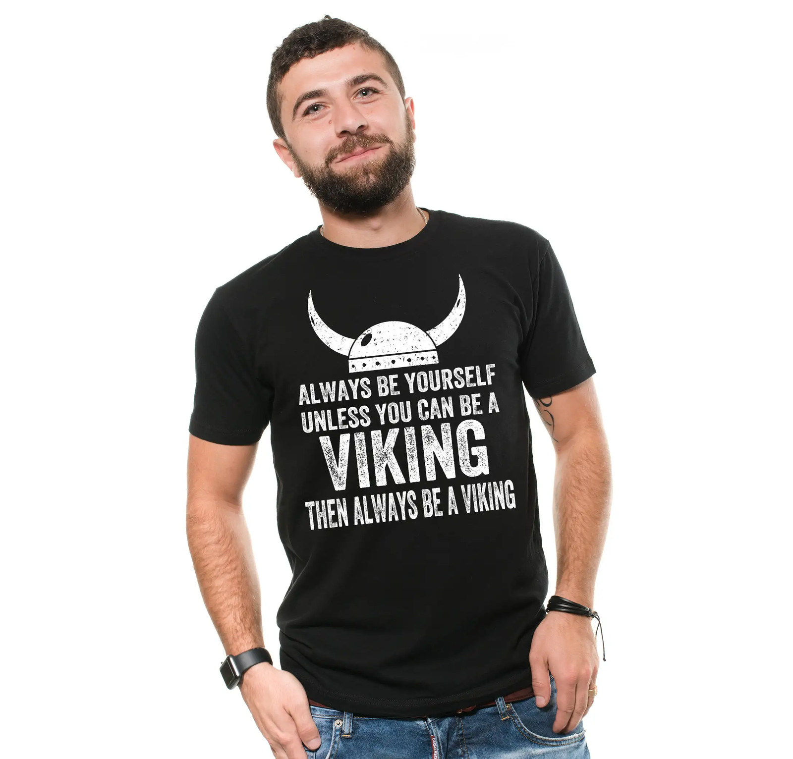 Be A Viking Shirt Funny Viking Tee Vikings Patriotic Gift Tee Skull Helmet Tee