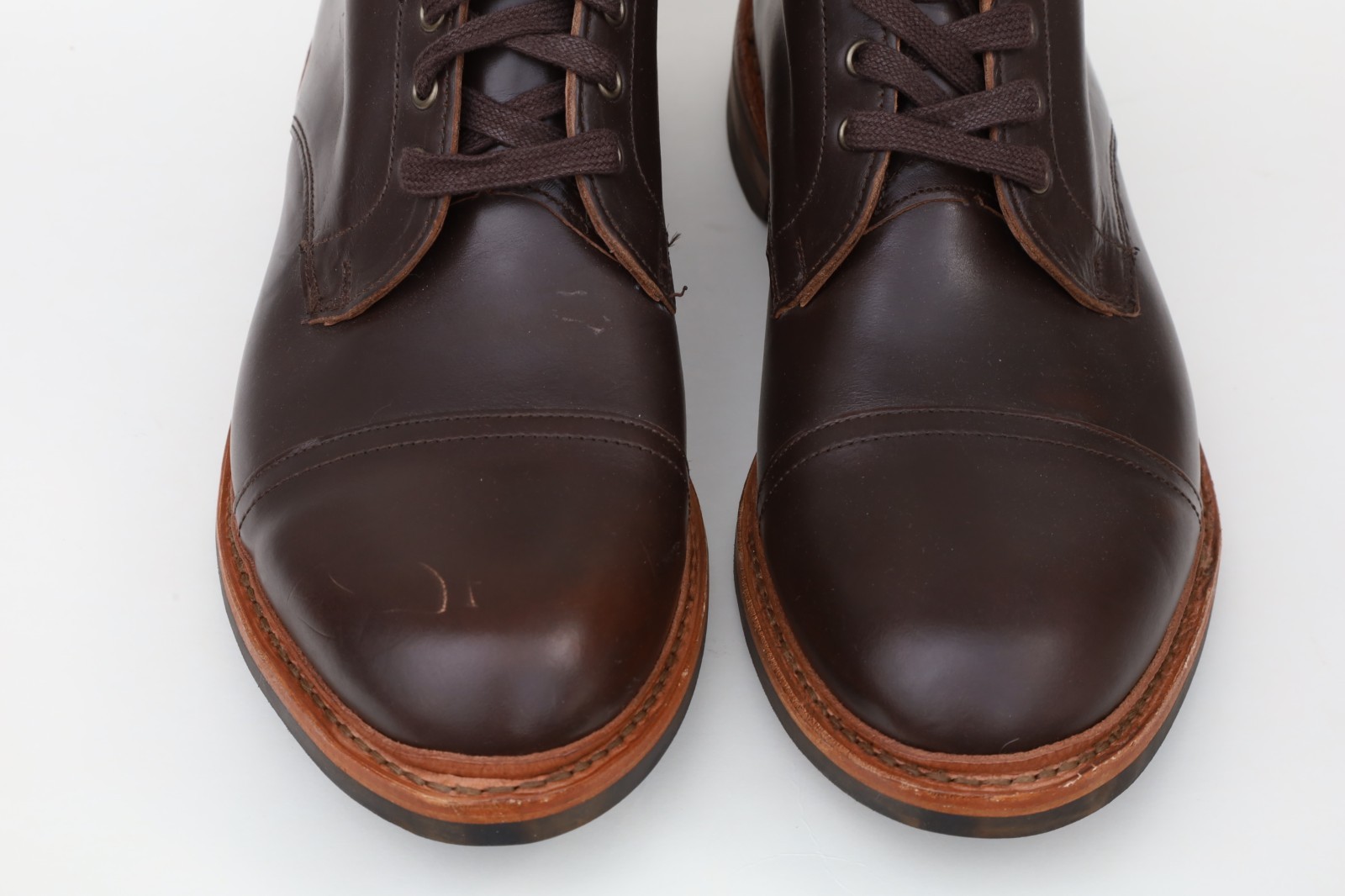 Allen Edmonds Patton Cap Toe Weatherproof Boots Size 11.5 in Brown Leather