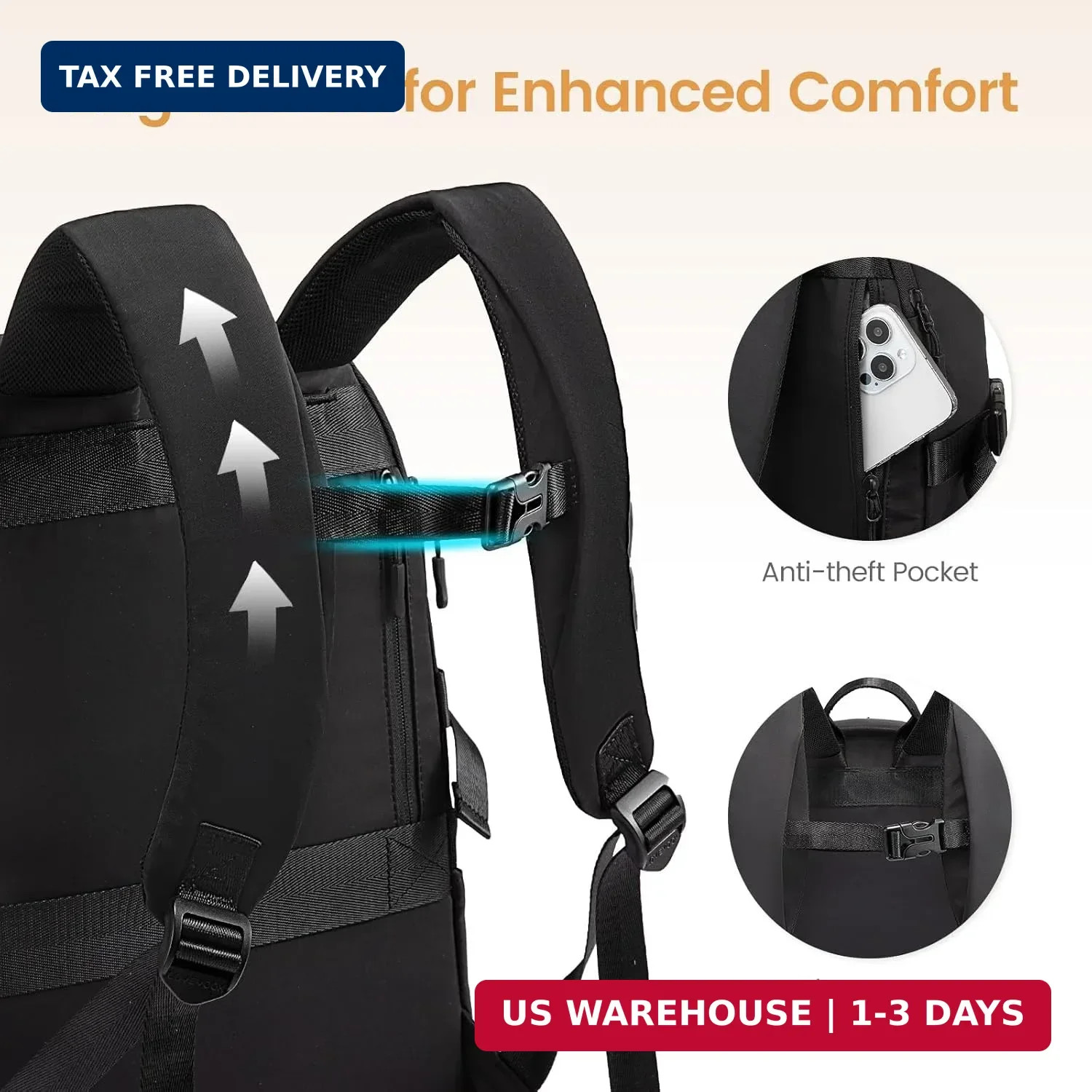 LOVEVOOK Mens Backpack with Giant Tumbler Holder Pocket,15.6 Inch Everyday Lapto