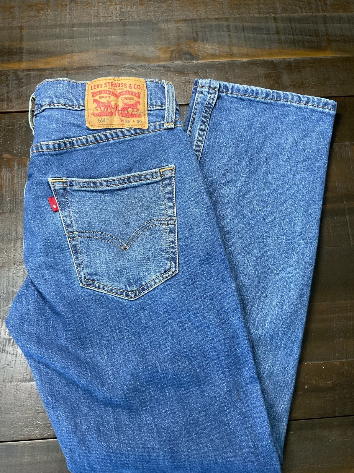 Levi’s 514 Men’s Straight Fit Jeans Size 29×30 W29 L30 Blue Stretch WaterLess