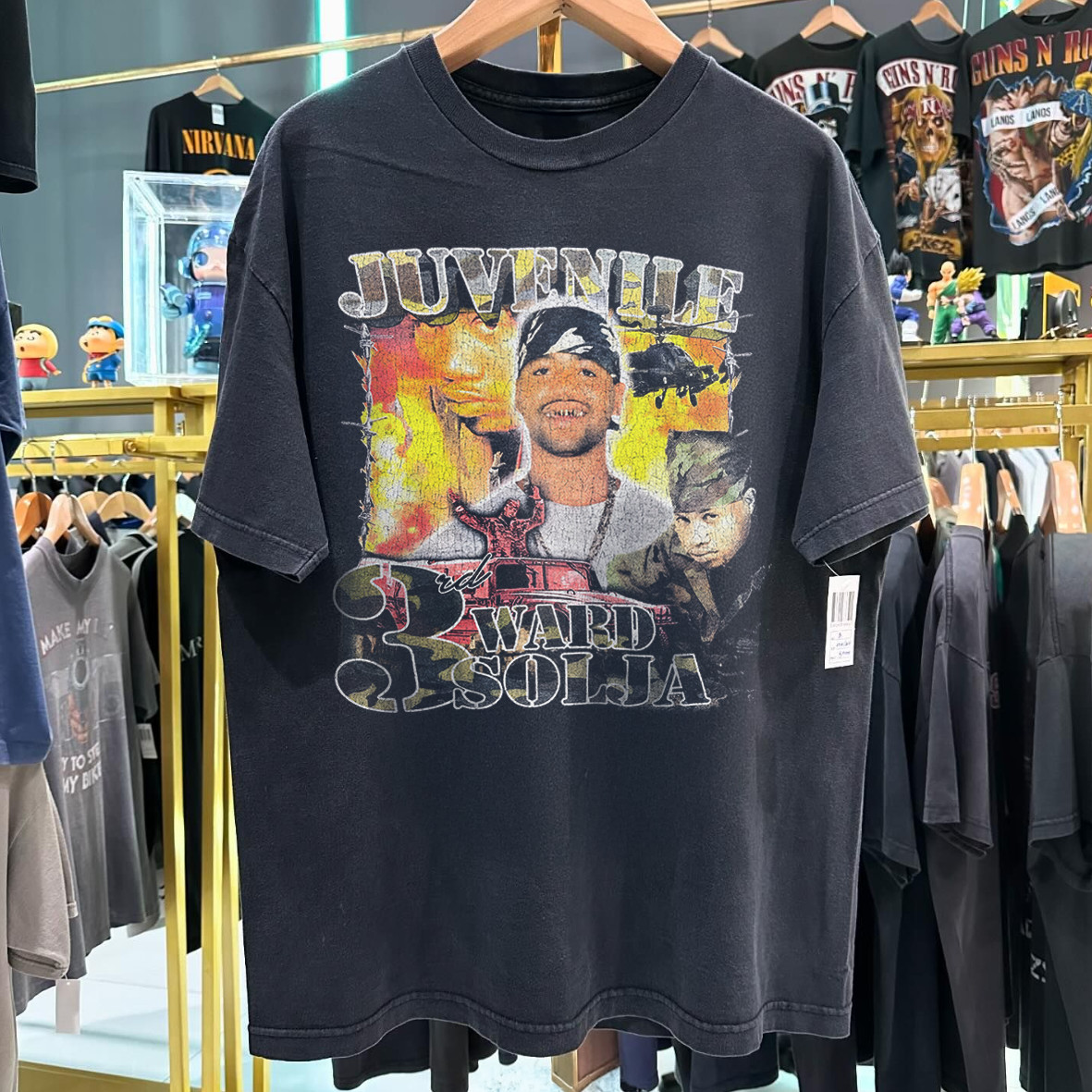 Juvenile ERd Ward Solja 400 Degreez Rap Promo T-Shirt Black XXL
