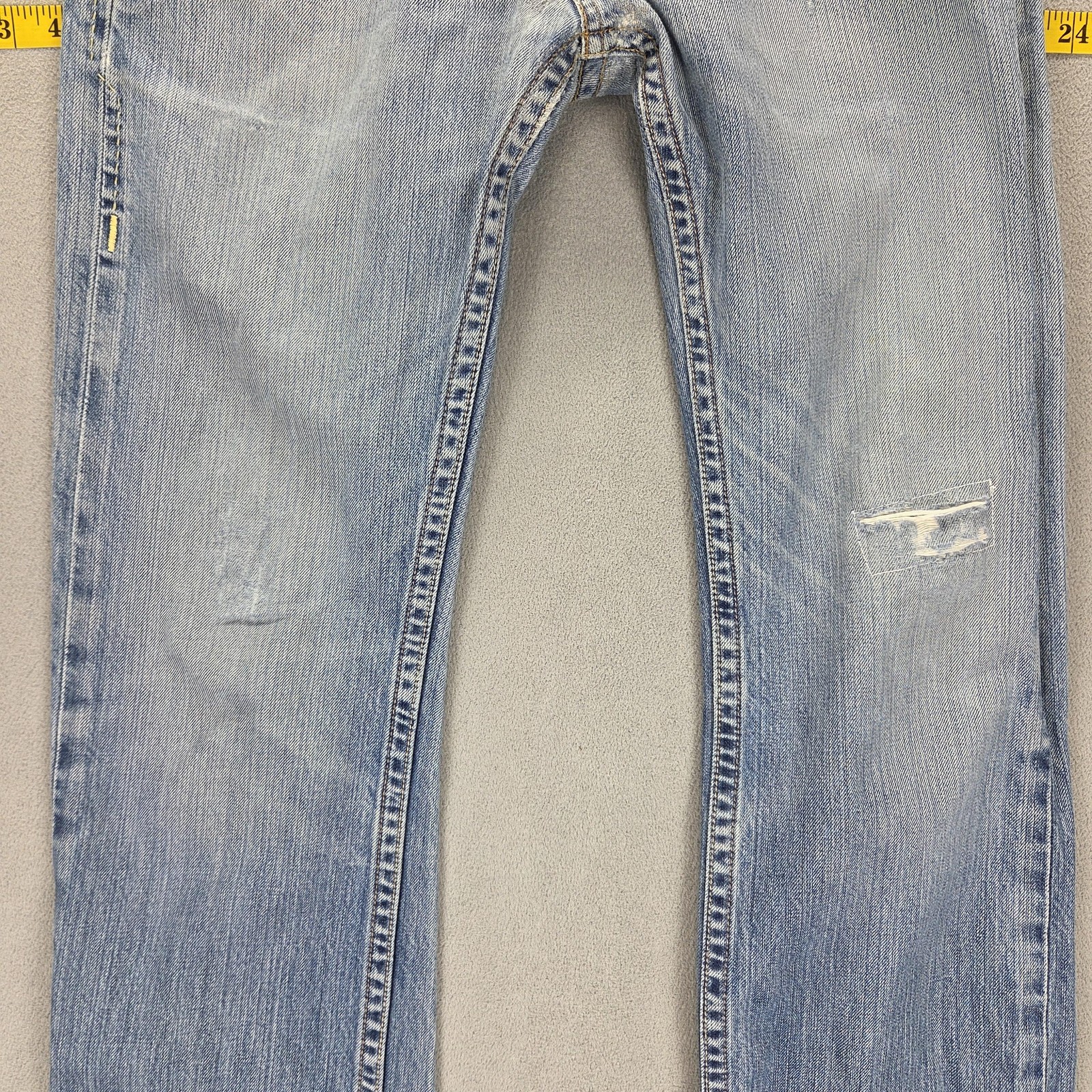 Vintage Levis Engineered Jeans Mens Blue Zip Fly Altered Hem Fits 30×30