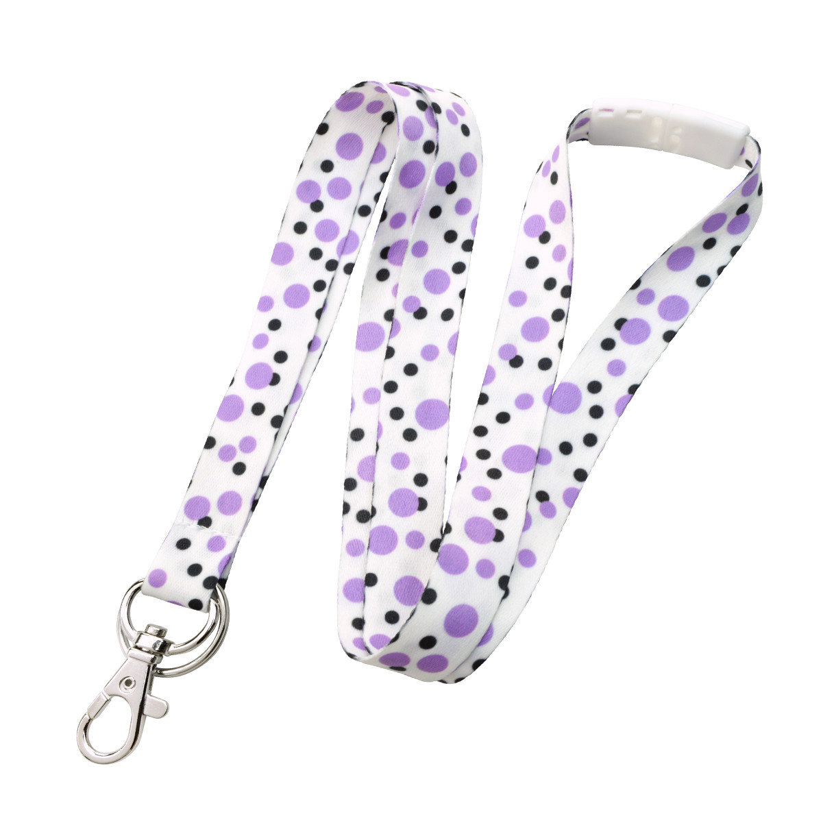 4 pc Cute Polka Dot Fashion Lanyards for ID Badges & Keys – Soft with Breakaway