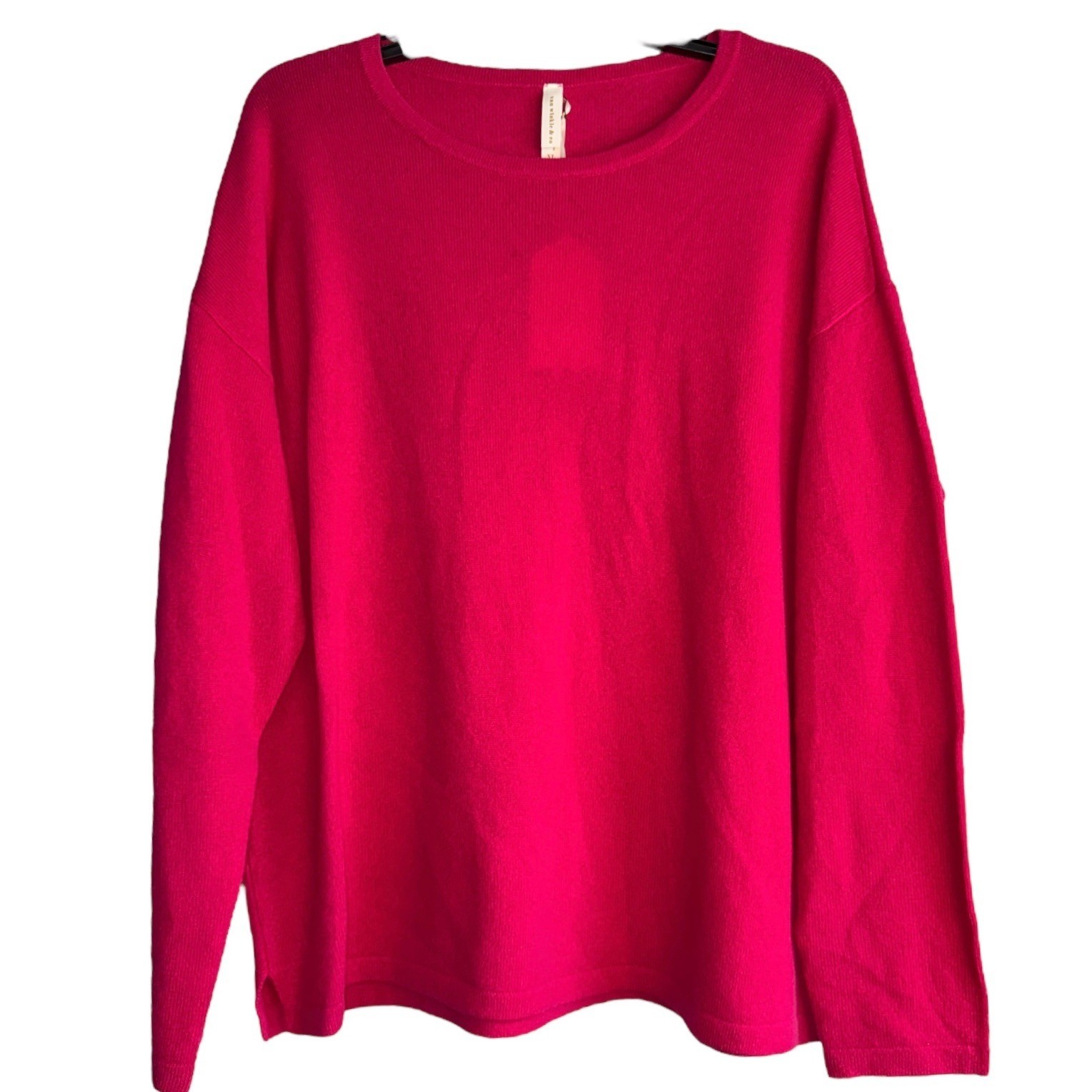 Van Winkle Size XL Lipstick Pink 100% Cashmere Crew Neck Pullover NWT