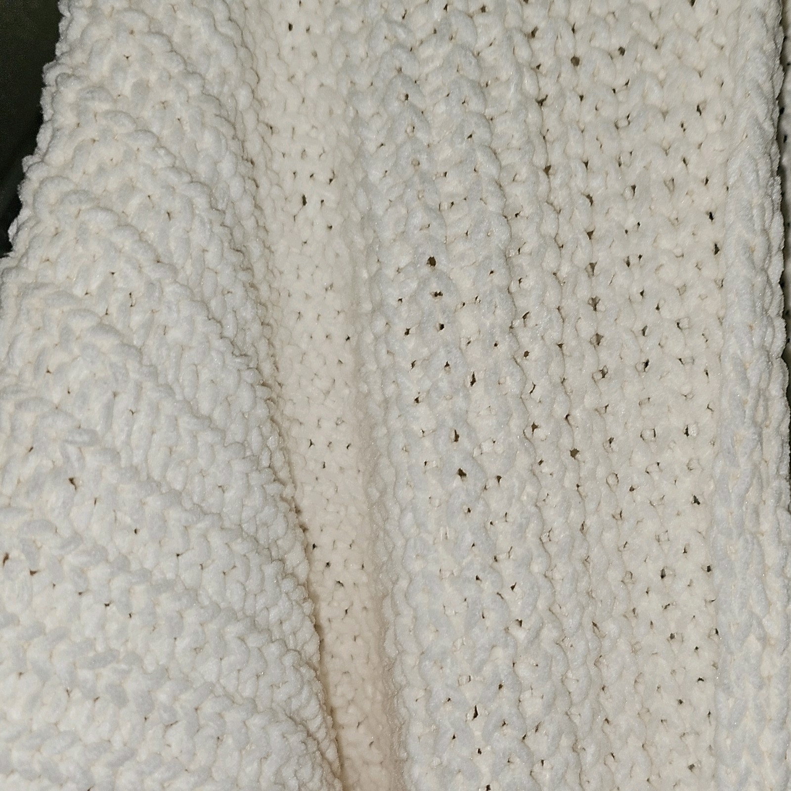 **FITS 3X** POL Cream Knit Open Front Cardigan Sweater w/ Pockets Women L