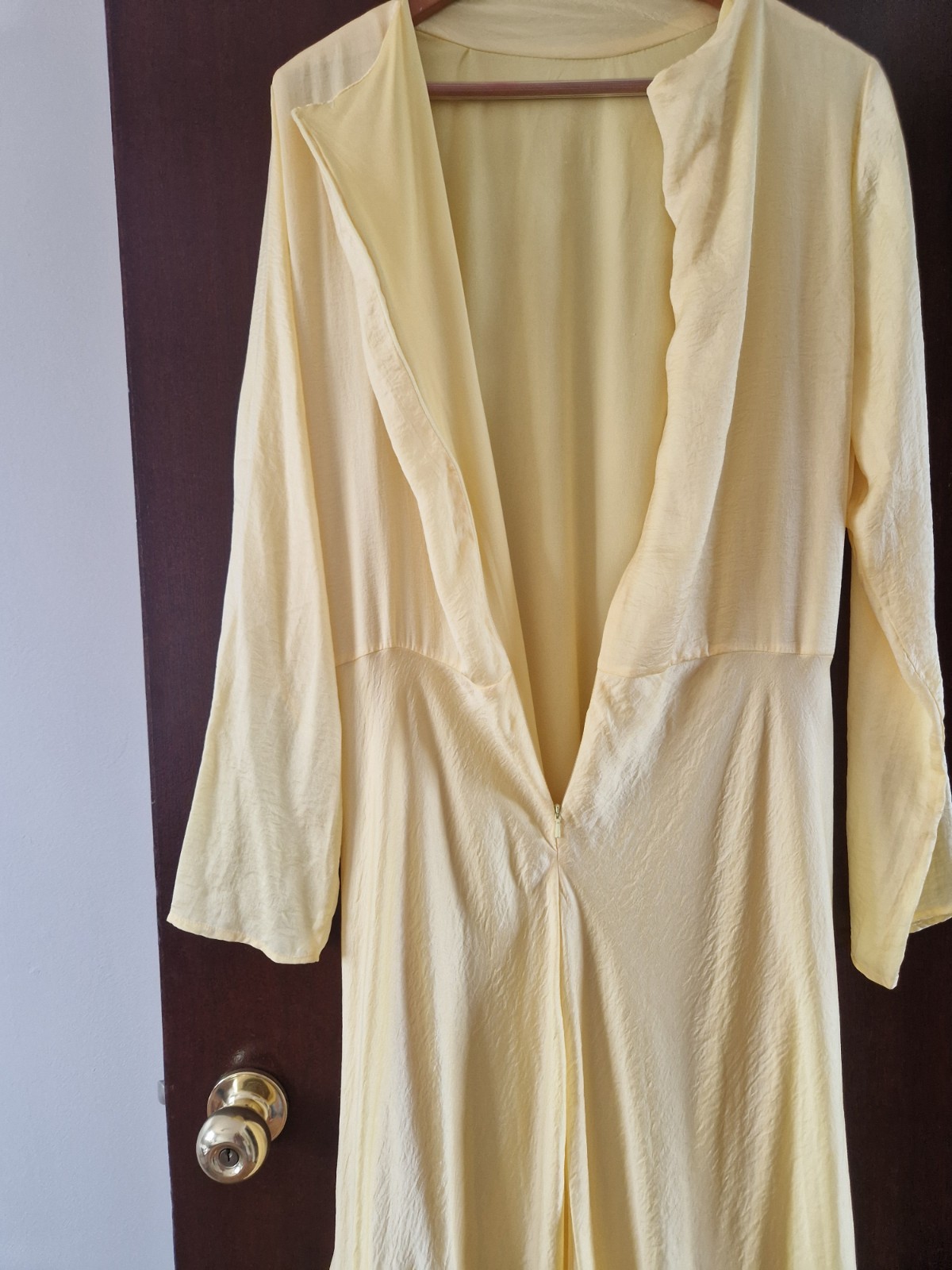 Asos Design Long Dress Size 18 Yellow Summer Wedding Occasion Party Graduation