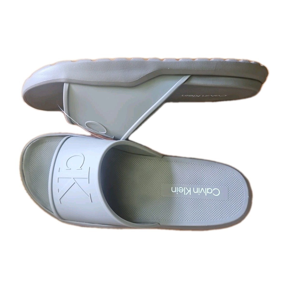 Calvin Klein Men’s CMMILORN-M Slip-On Slide Sandals Medium Naturall SZ 11 New