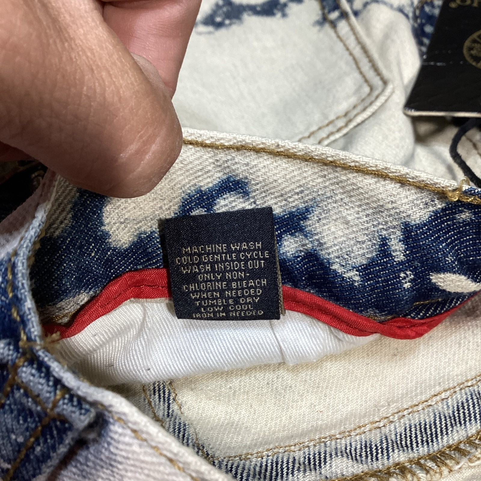 Centenario Men’s Distressed Moto Jeans Size 30×30 Acid Wash Biker Denim