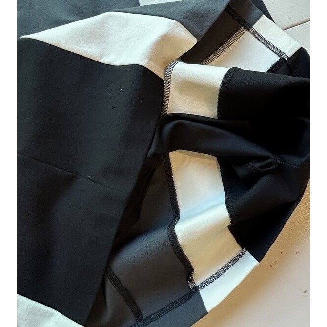 Boden Sheath Dress Black Gray White Colorblock Sleeveless Stretch Career 8L 8