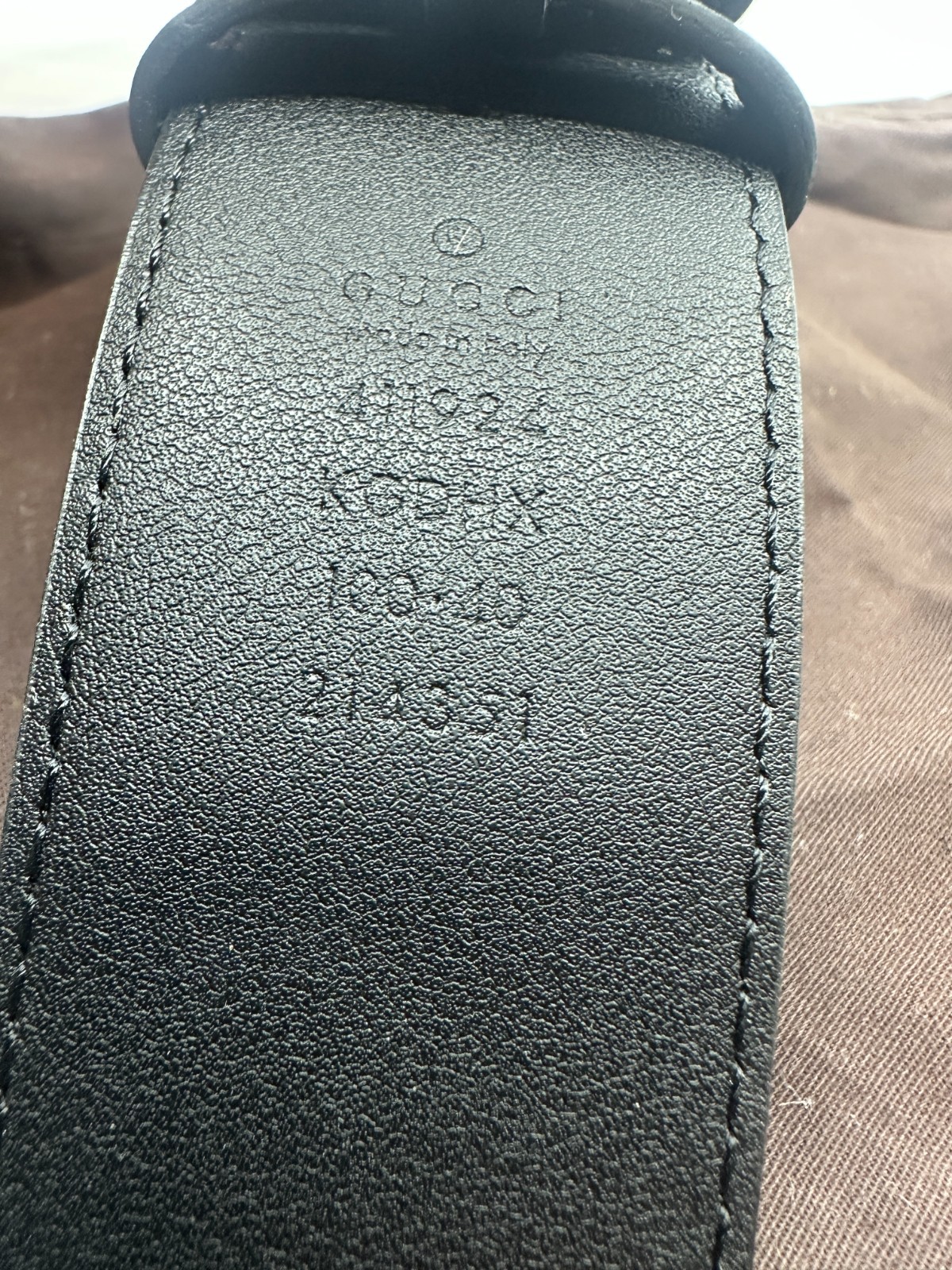 GG Mono Black/GreyGUCCl Canvas Belt Silver Buckle