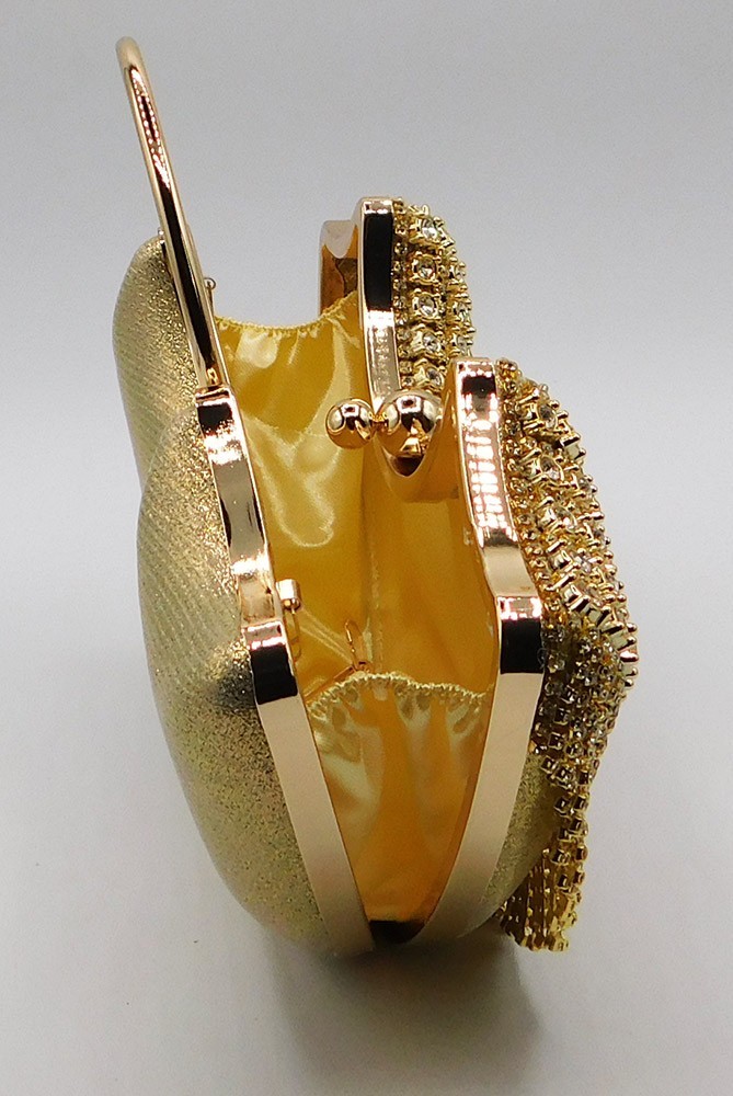 New Rhinestone Evening Handbag Handle Tassel Wedding Party Clutch Purse Gold5280