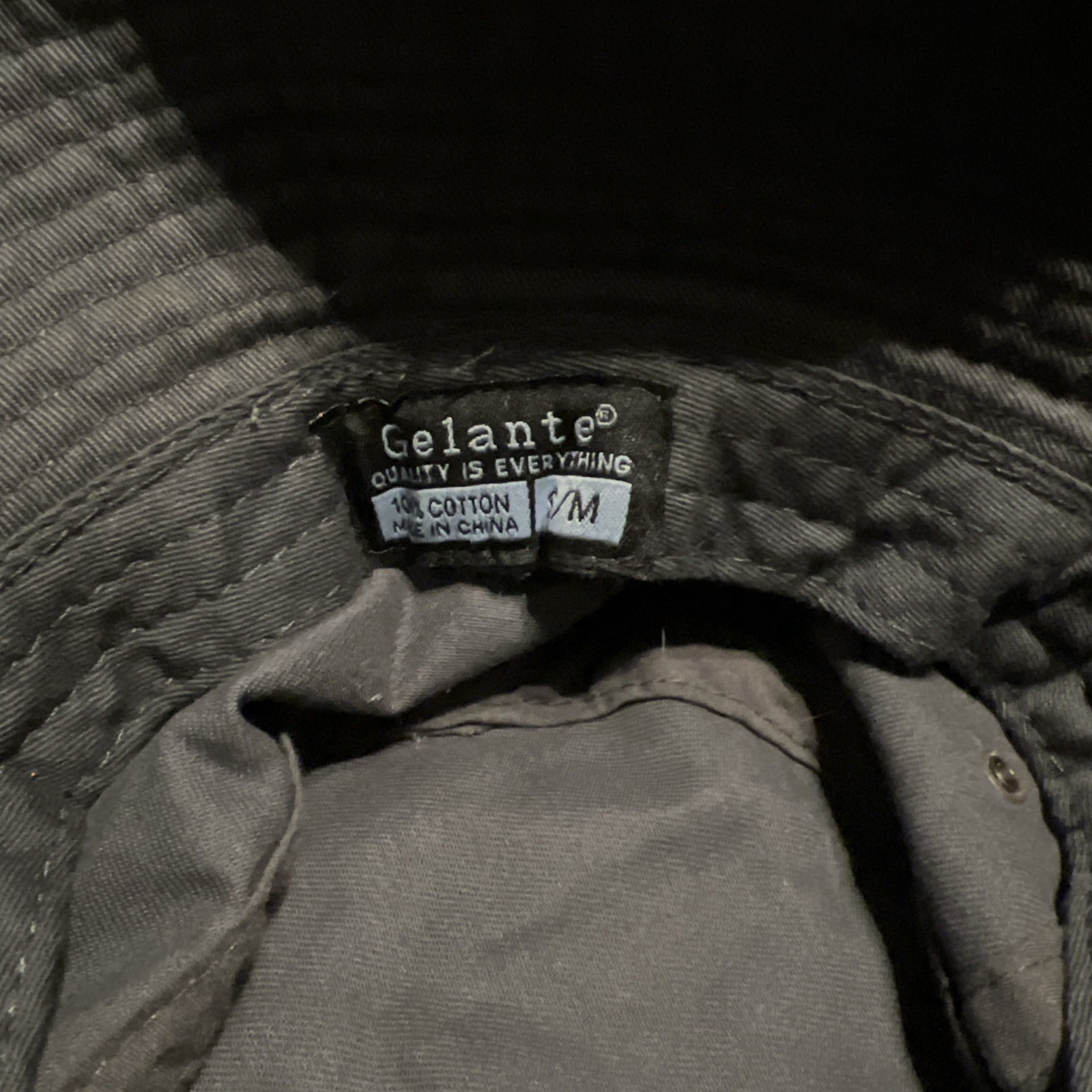 BUCHANAN BUCKS Bucket CAP Hat Gray Adult Stitch Tennis Gelante Sz S/M Cotton EUC