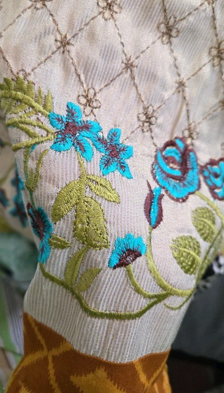 Womens Pakistani Indian 2 Shirts Embroidered Lawn Cotton Silk