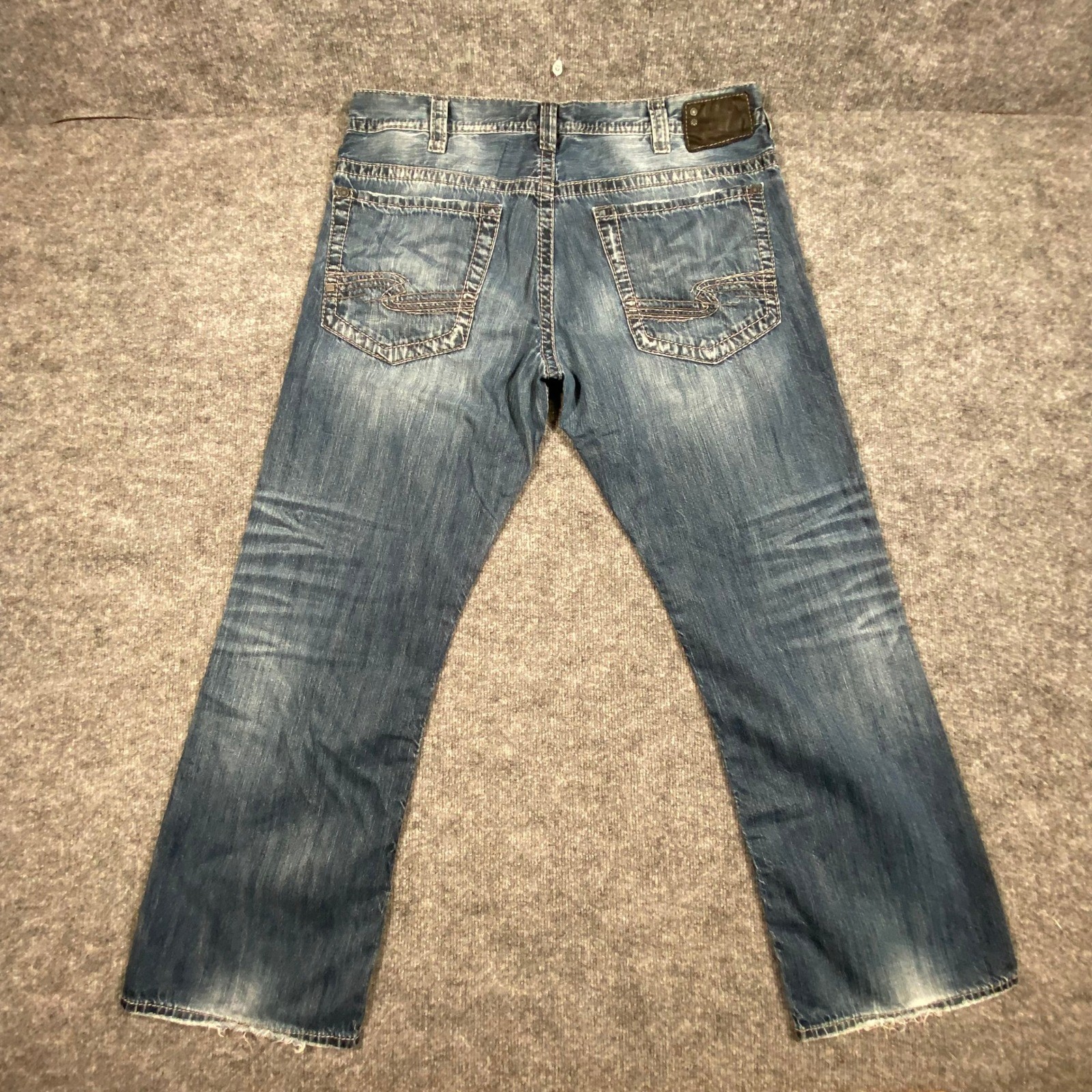 Silver Jeans Co Gordie Loose Straight Leg Jeans Mens 38×32 Medium Wash Blue