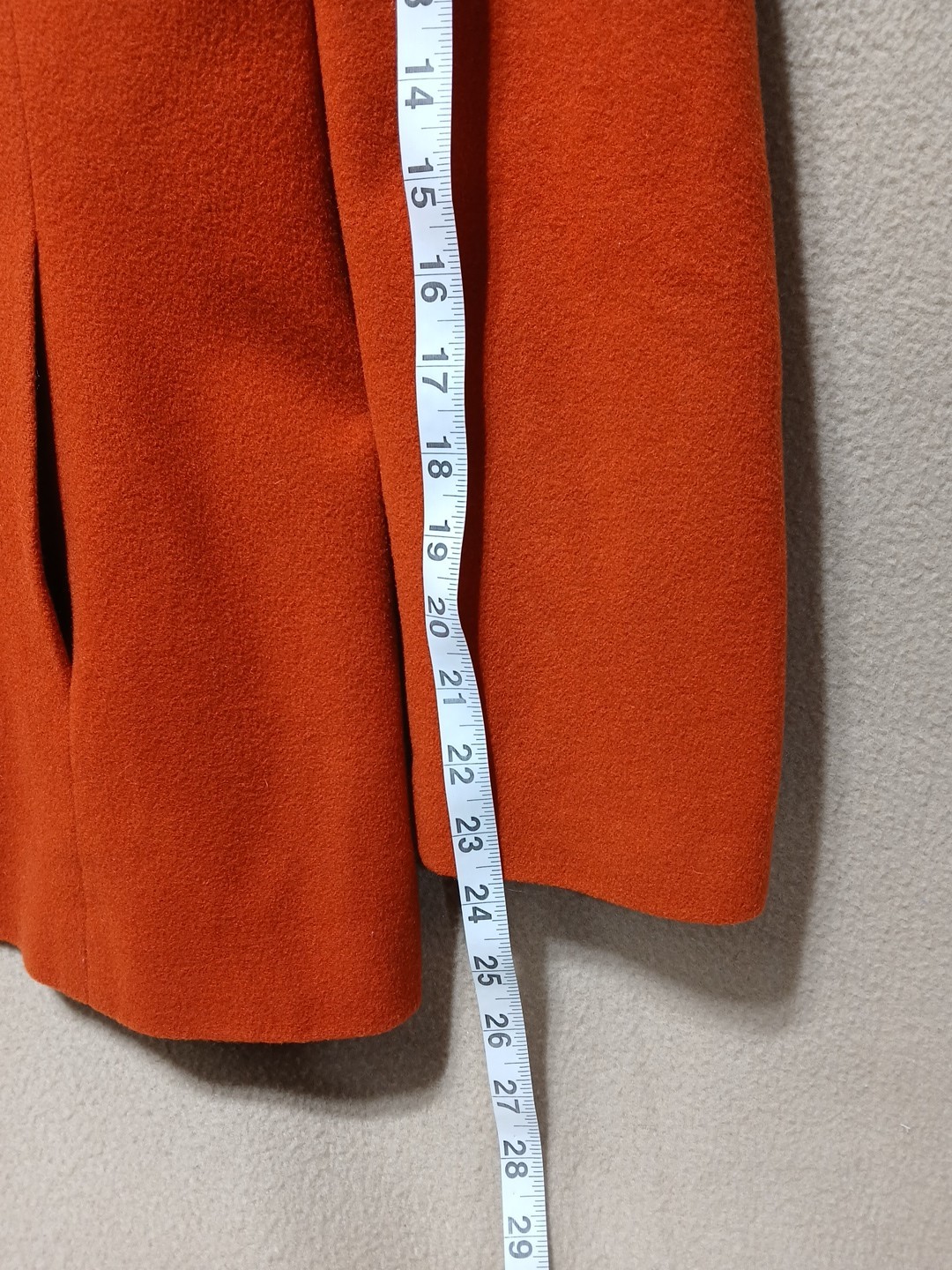 Norton McNaughton Jacket Size 12 Wool/Cashmere Full Zip Burnt Orange Soft A-Line