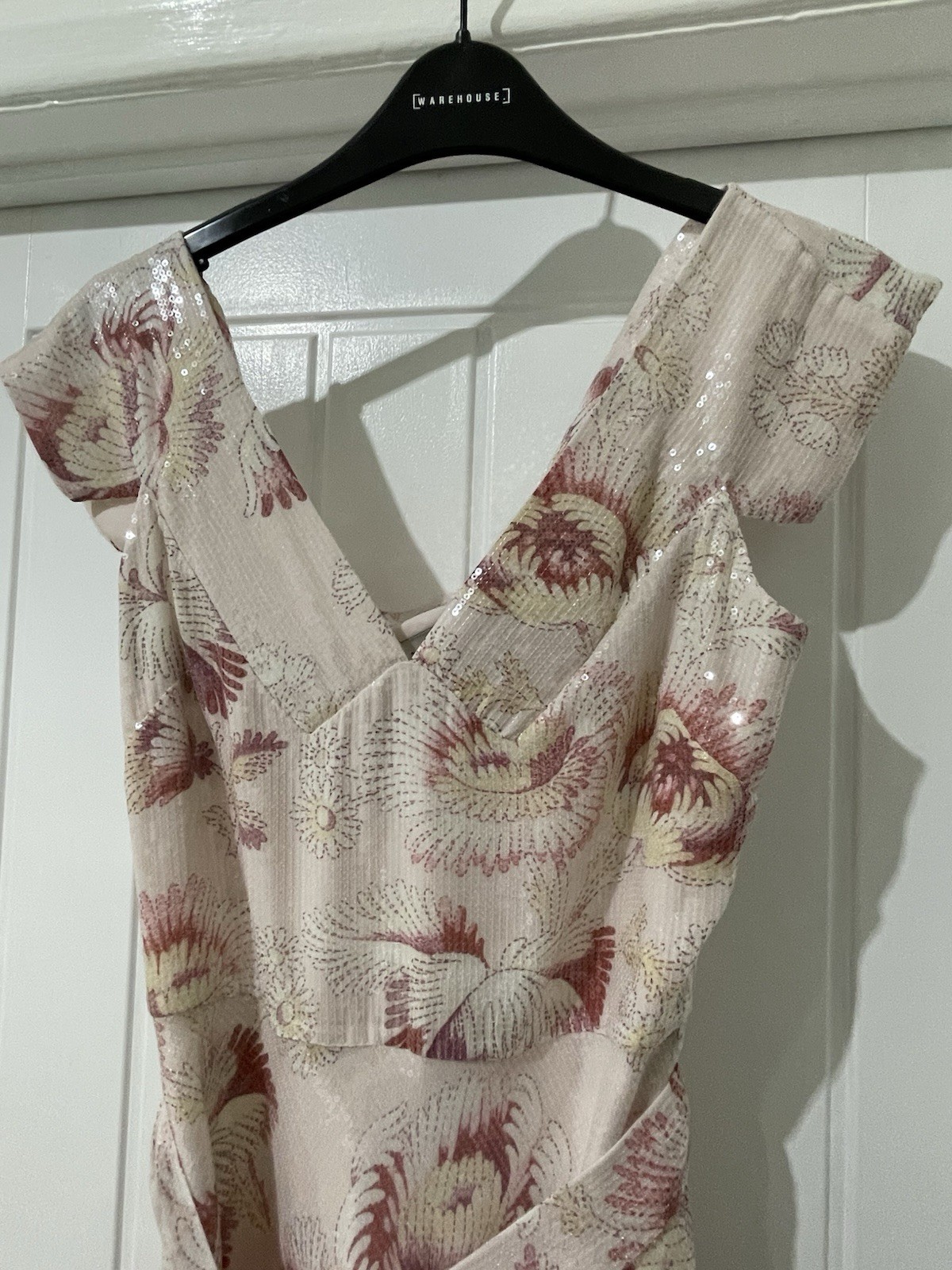 £350 Ted Baker Ninia Belted Floral Midaxi Dress Cream / Pink UK 8 10 Size 1