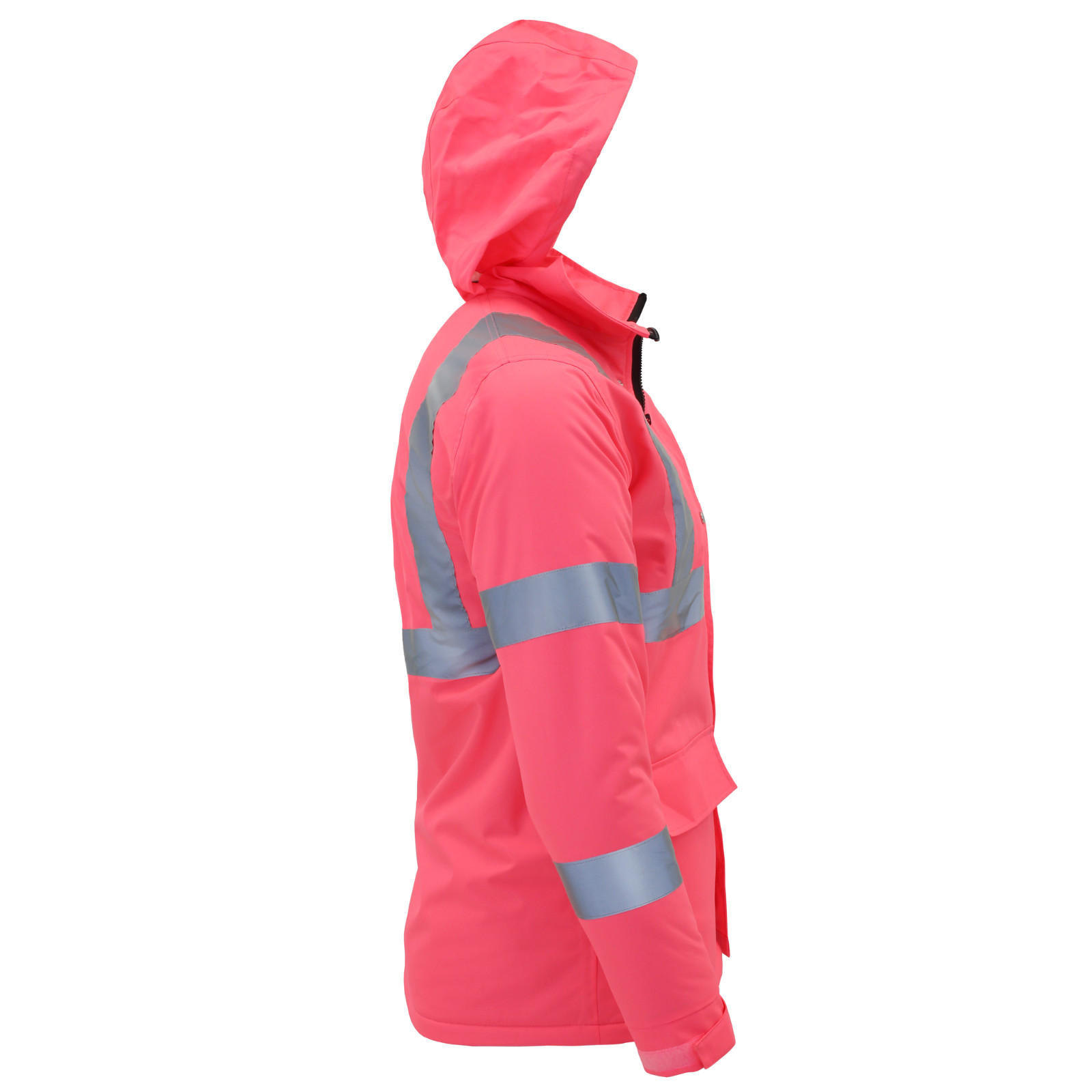 Hi-Vis Pink Safety Jacket with Reflective Stripes insulated Jorestech
