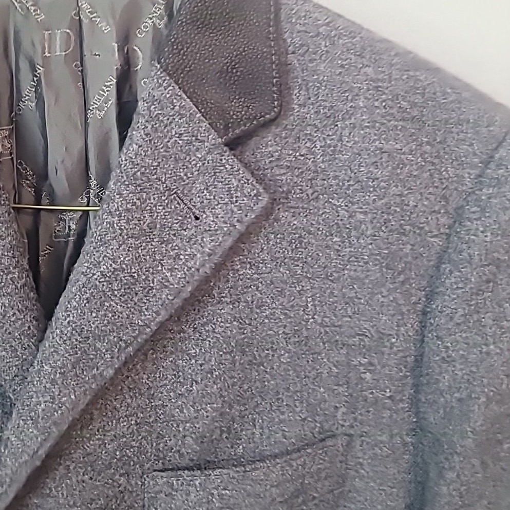 CORNELIANI ID WOOL CASHMERE JACKET COAT 44/6R Euro 54R US REGULAR Gray