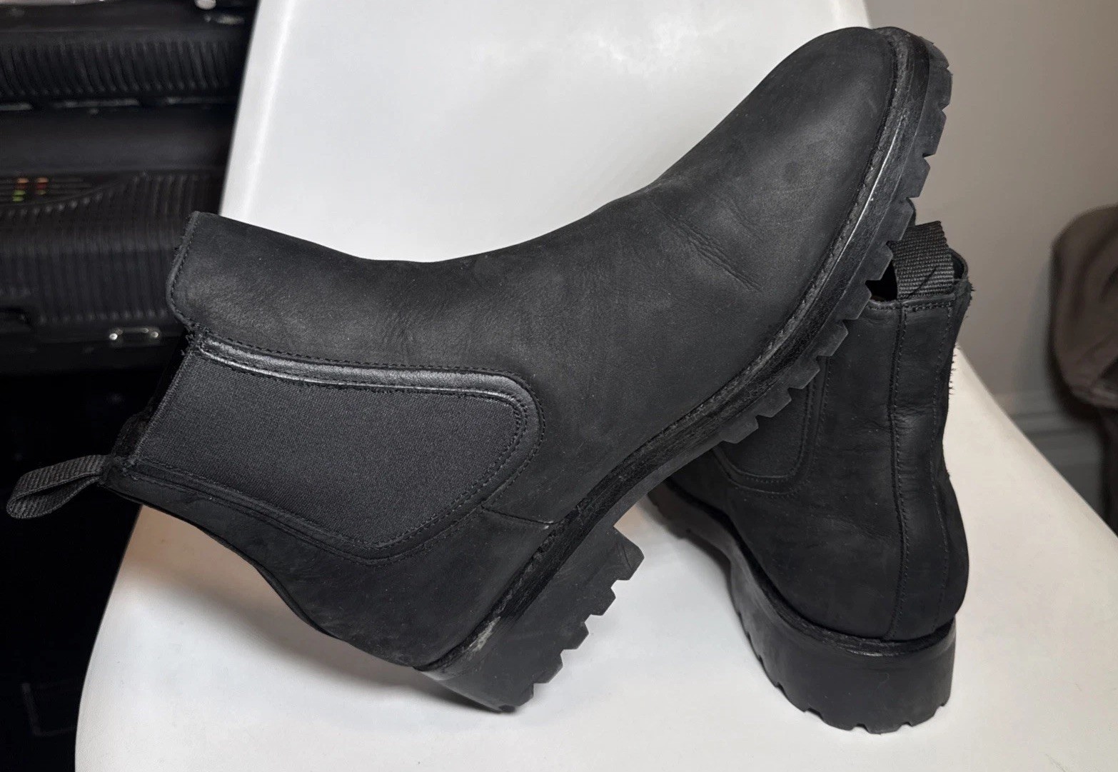 Thursday Boots Legend Everyday Pull On Chelsea Boots Leather Black Size 9