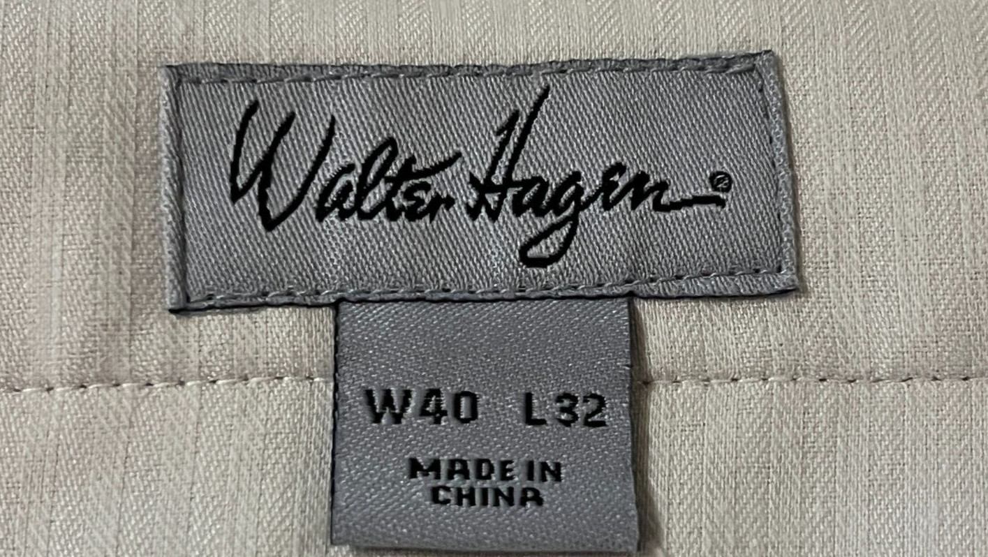 Walter Hagan Men’ Sz 40×31.5 Smooth Comfortable Dress Pants Flat Front High Rise