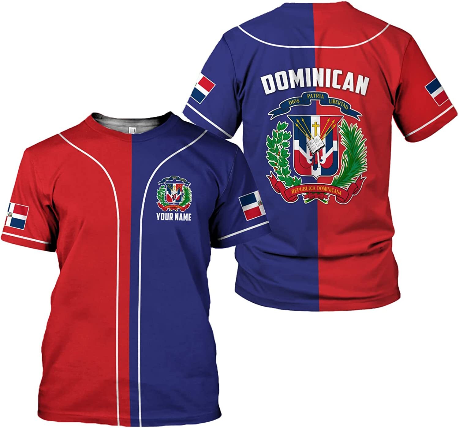 Personalized Dominican Republic Shirts 3D, Republica Dominicana Tshirt, Dominica