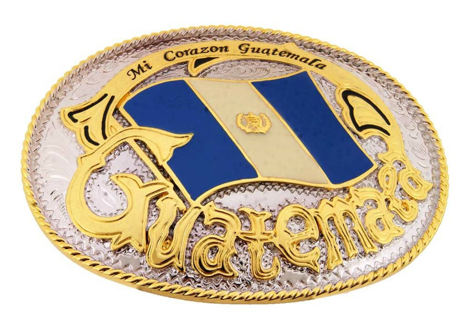 Guatemala Belt Buckle Big New Flag Country Guatamalan National Father Day Gifts