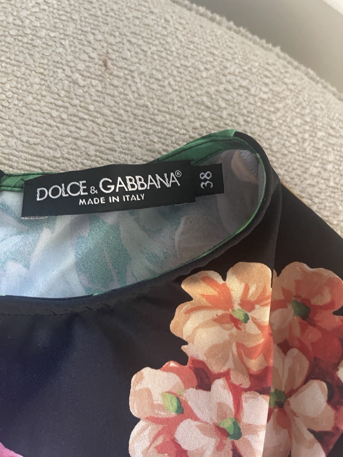 New Dolce & Gabbana Floral Crop Top, Size 38