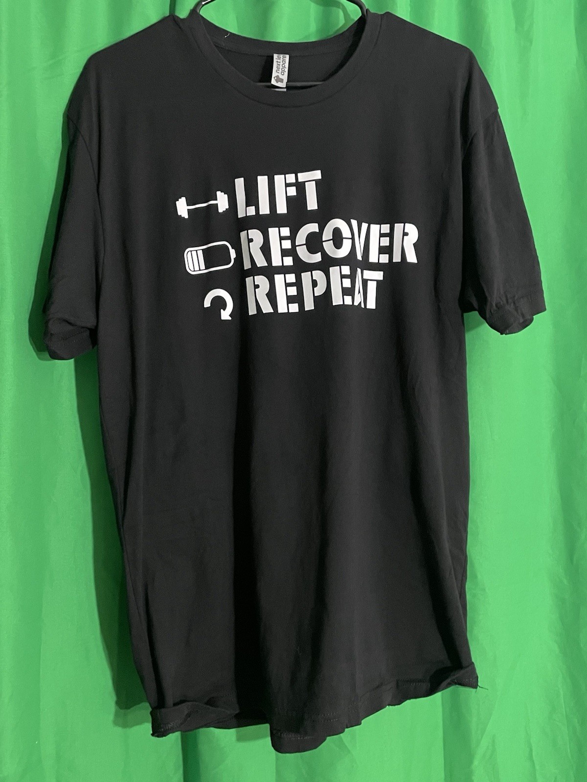 Lift Recovery Repeat Unisex Black T-Shirt