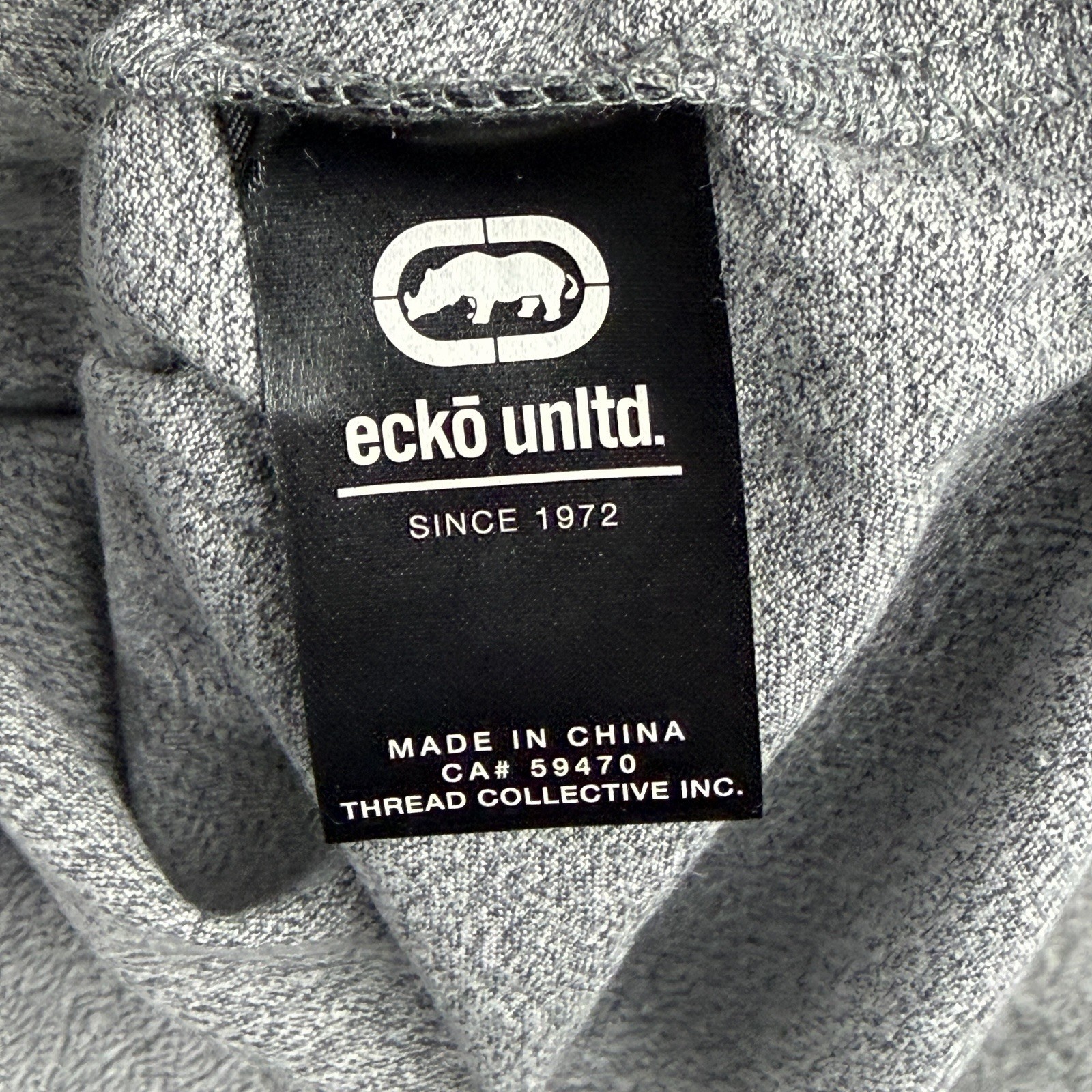 Ecko Unltd Shirt Mens 3XL Gray Marled Short Sleeve Logo Streetwear New With Tags