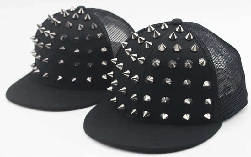 Unisex Rivet Stud Punk Baseball Cap Hip Hop Style Hat