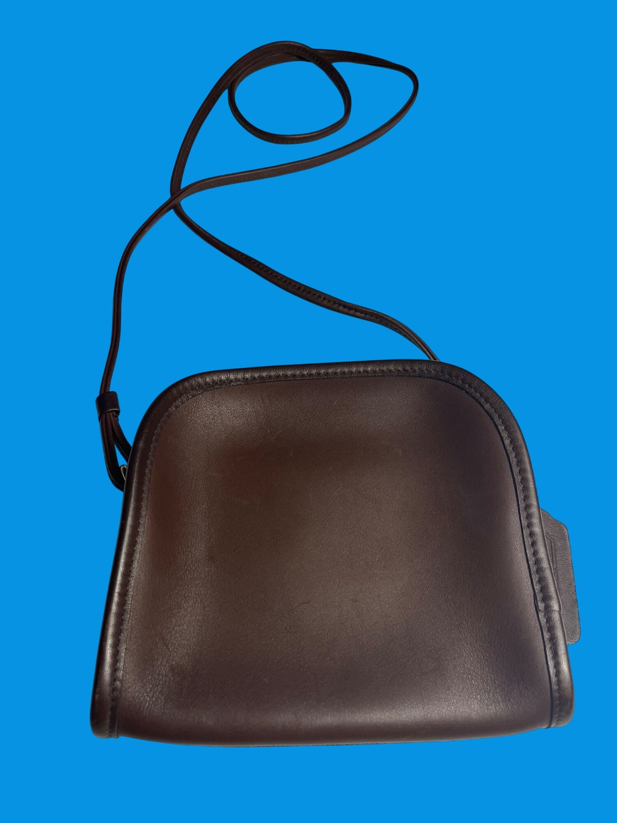 Vintage Coach Abby Brown Leather Mini Crossbody Bag #9017 Great Condition