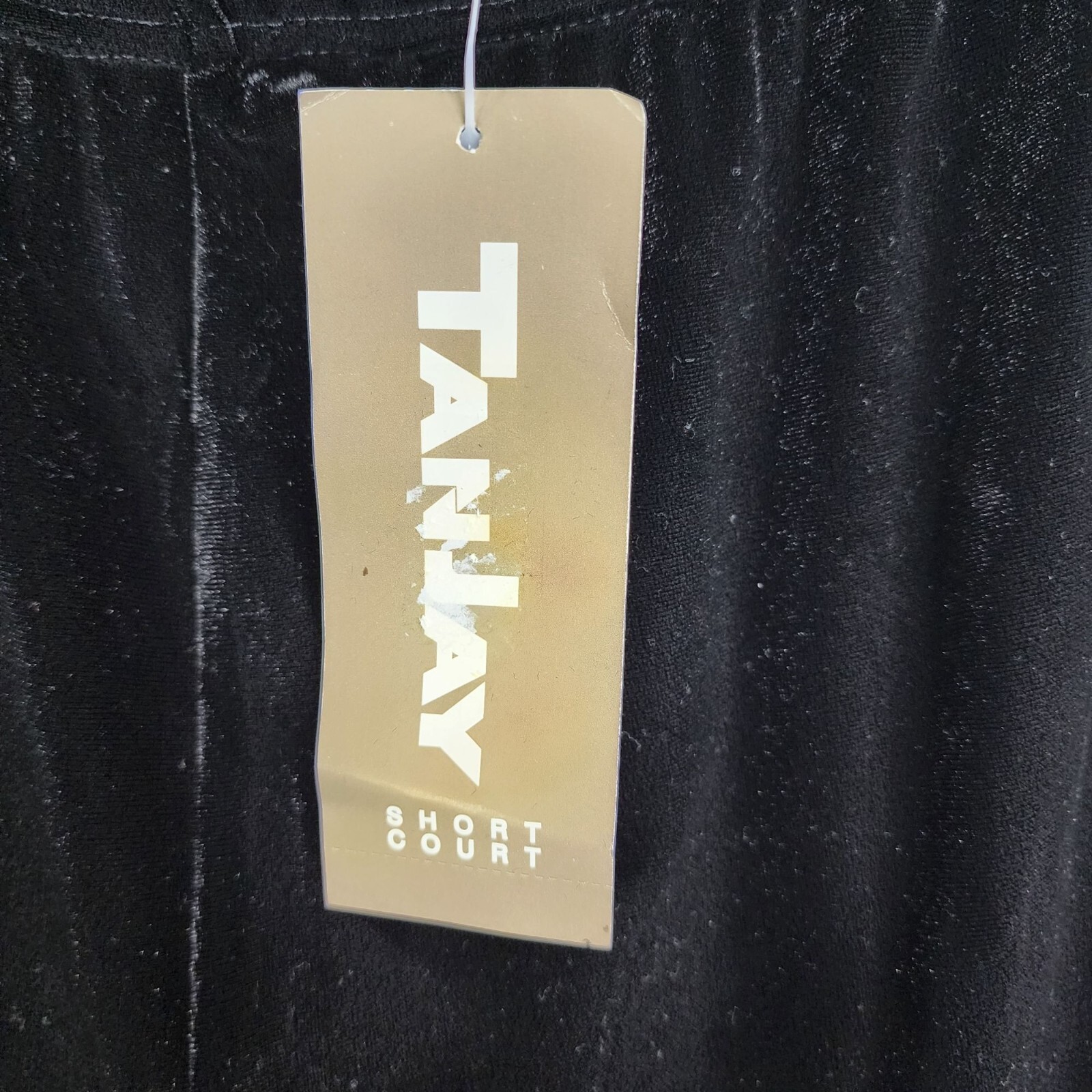 Womens TanJay Black Velour Velvet Pants Polyester Spandex Blend Stretch Size S