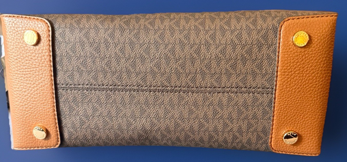NEW Michael Kors Savannah Large Satchel 35T2GM9S3B Brown Acorn Signature MK Bag