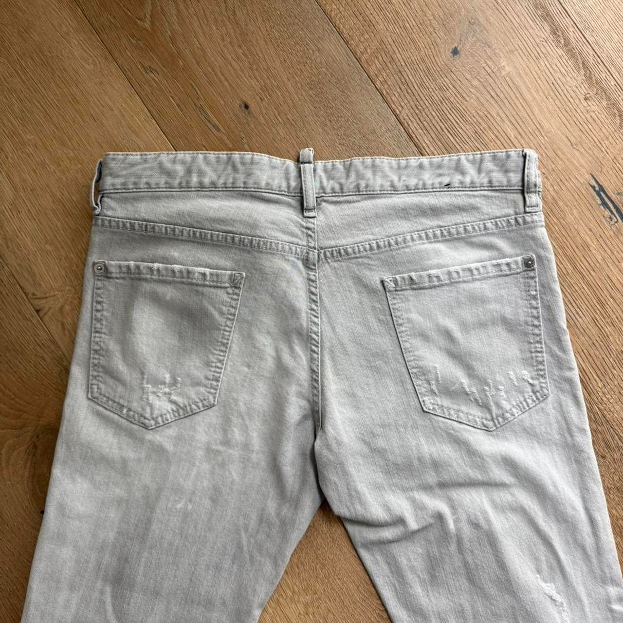 DSQUARED2 Light Gray Distressed Skinny Jeans | EU Size 48” = US 32” (waist)