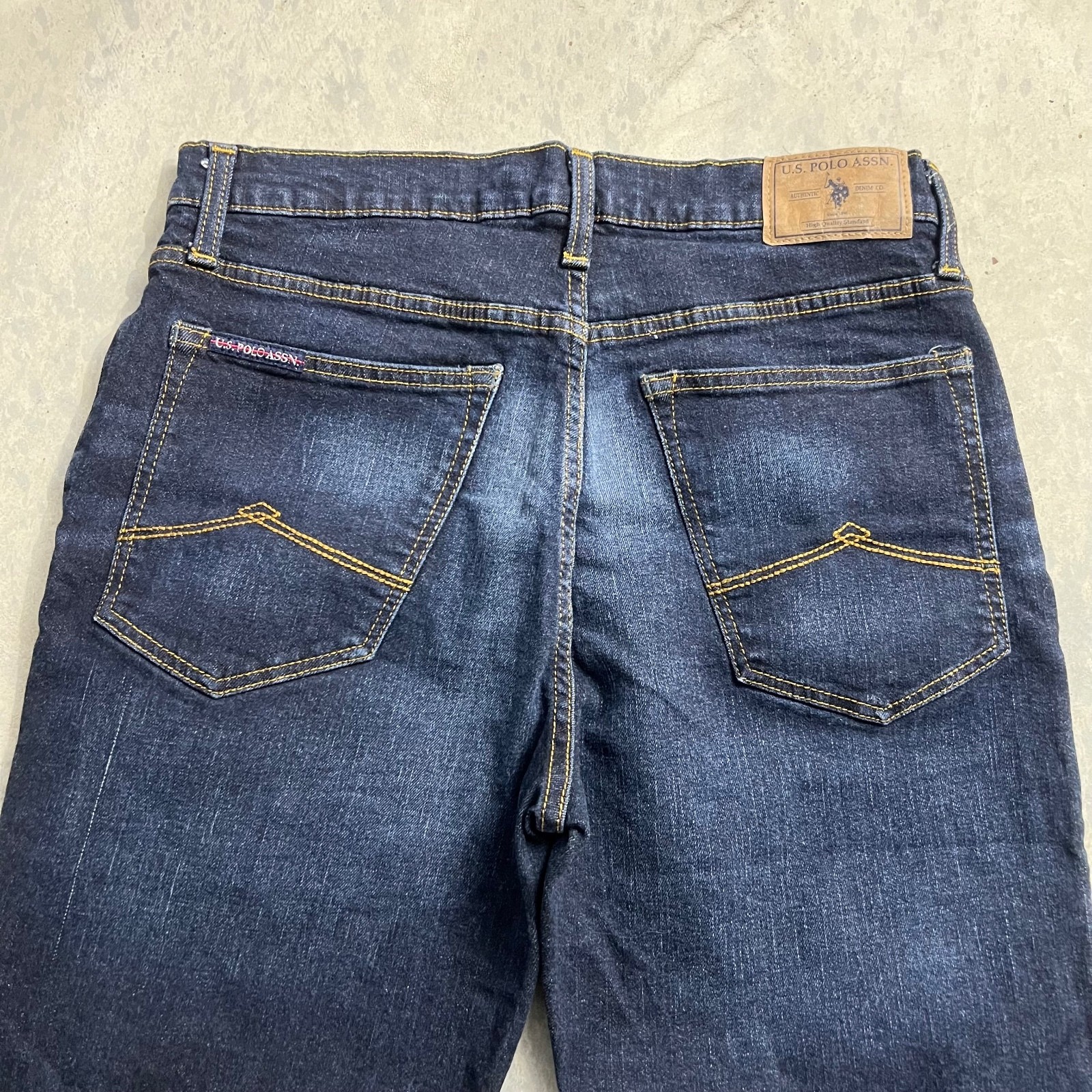 U.S. Polo Assn. Active Stretch Slim Jeans Sz. 32X30 (Fits 32X28) Dark Wash Vtg