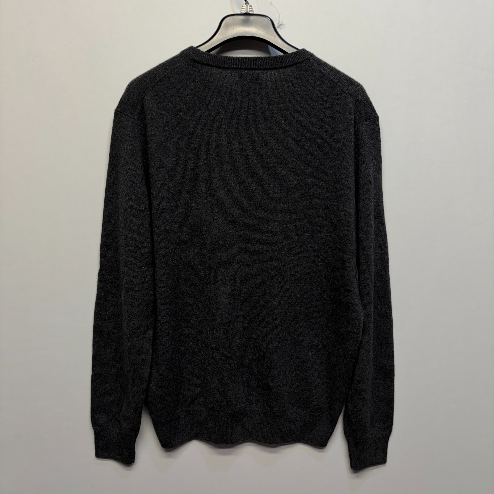 J. Crew Men 100% Cashmere Pullover Sweater Size Large SP24 Gray D108 -24