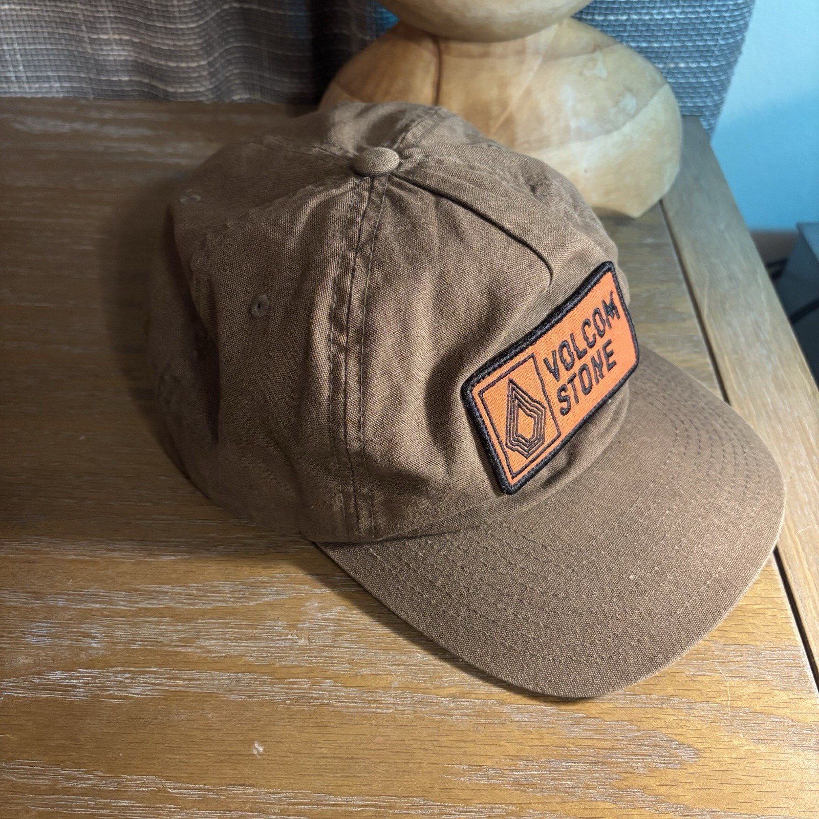Volcom Brown Solid Men’s Adjustable Baseball Cap Hat One Size