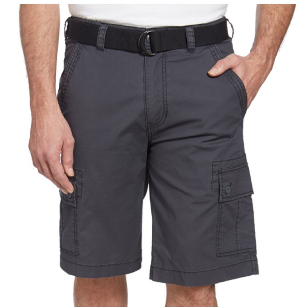 Men’s Cotton Cargo Shorts Multiple Pockets Belt Casual Lose Fit