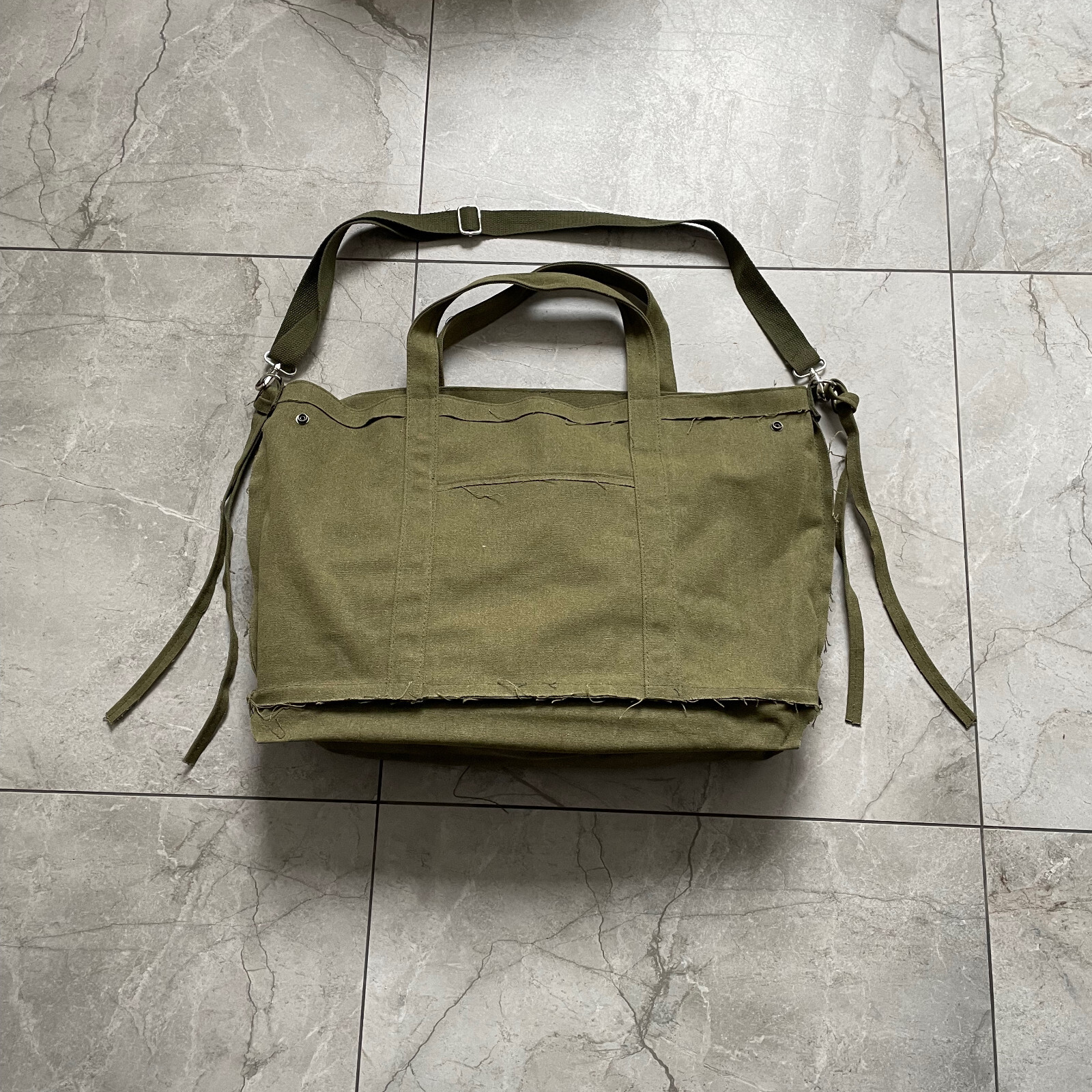 Large Canvas Messenger Bag – Handmade Oversized Shoulder Bag, Rugged Utility y2k