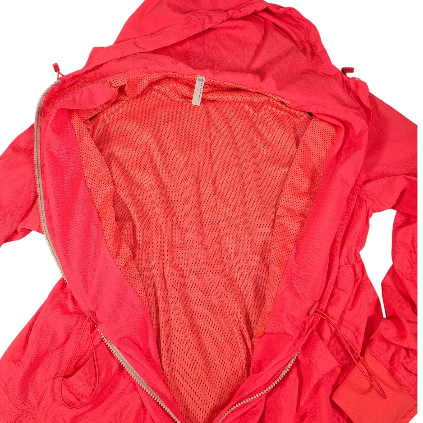 Free People Movement Pink Vivid Coral Run Wild Athletic Windbreaker Jacket S