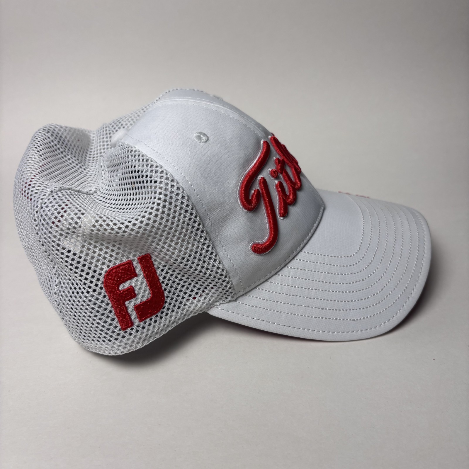 Titleist White Red Mesh Trucker Snapback Cap