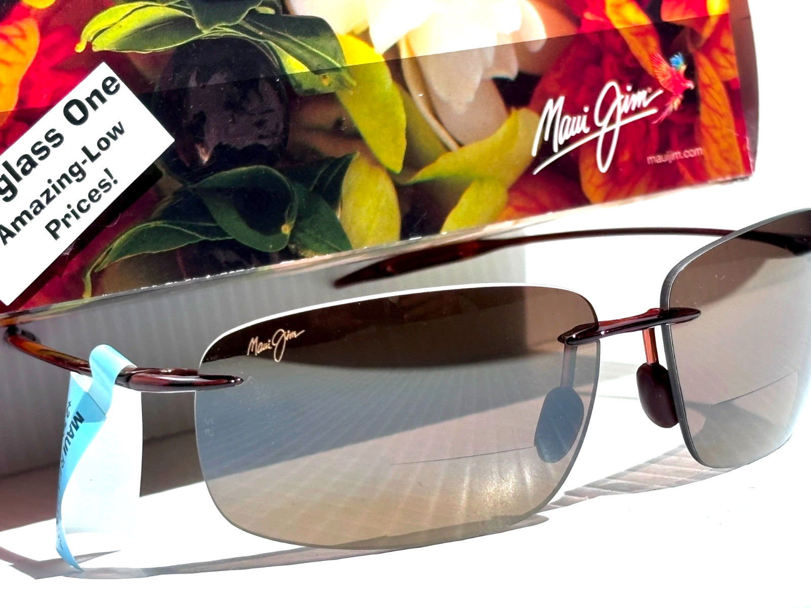 Maui Jim BREAKWALL Rootbeer POLARIZED HCL Bronze 2.5 READER Sunglass H422-2625