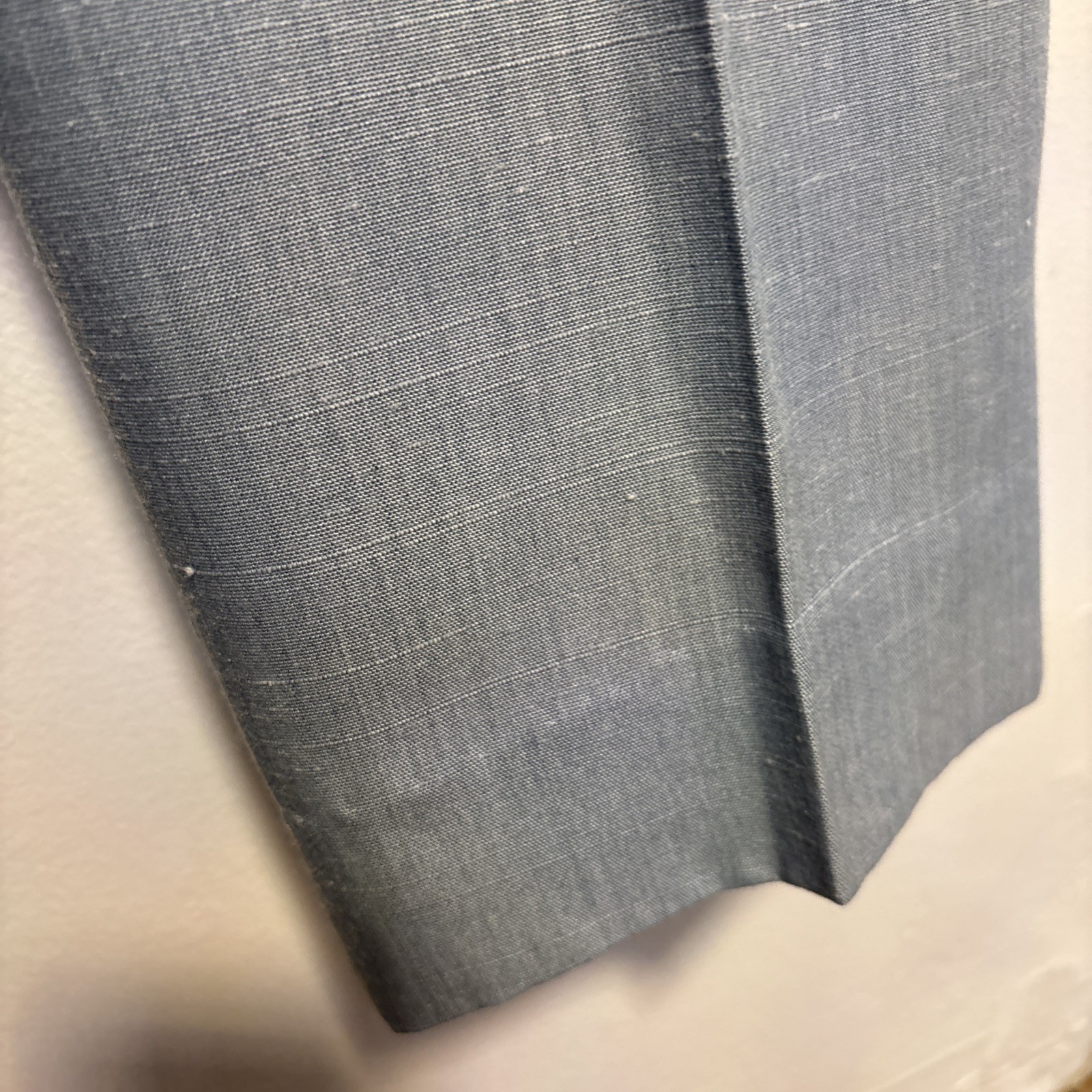 Haggar Flat Front Dress Pants Mens 36 light Blue Dacron Polyester Worsted Wool