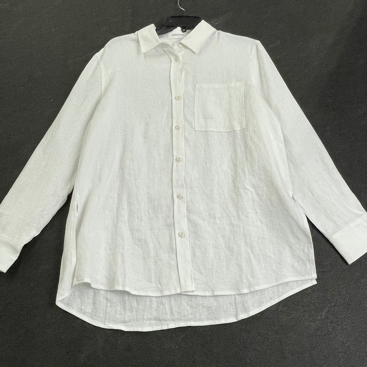 PERFECTWHITETEE Lorelai Linen Oversized Shirt Women’s Size S White