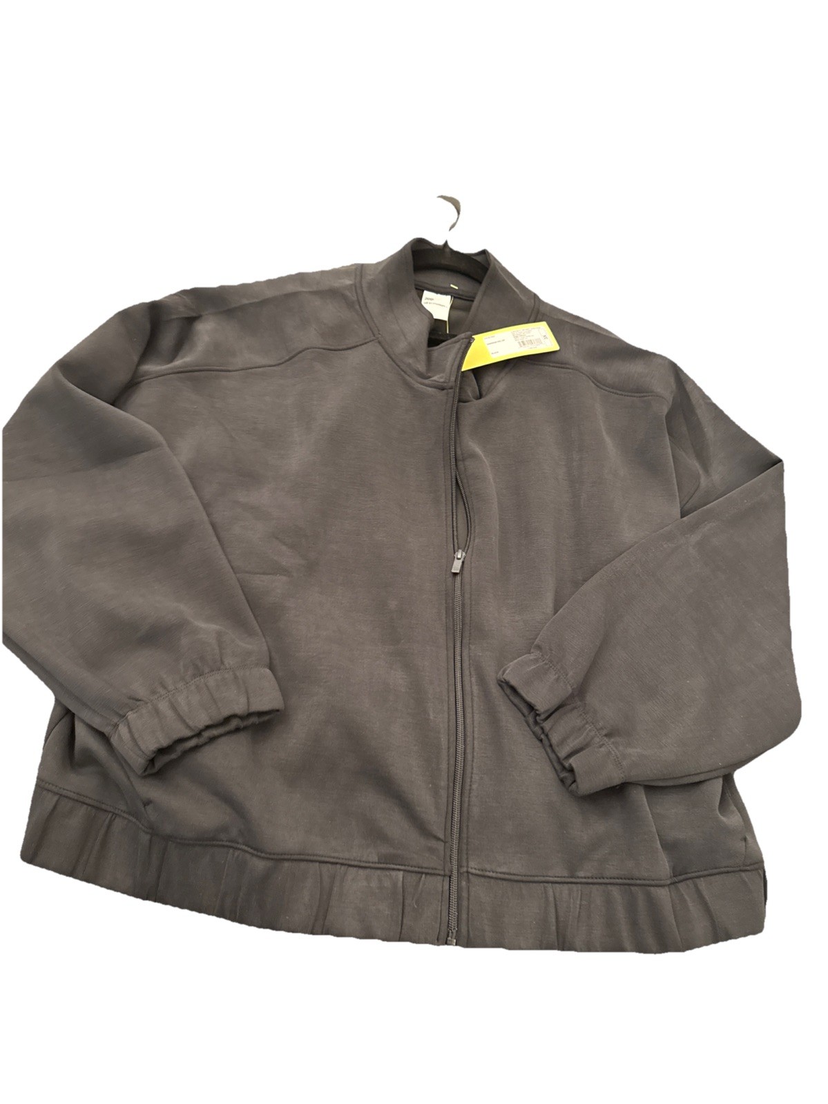 NWT ALL IN MOTION women’s Full Zip Jacket Black Sandwash Plus Size 3X ✨