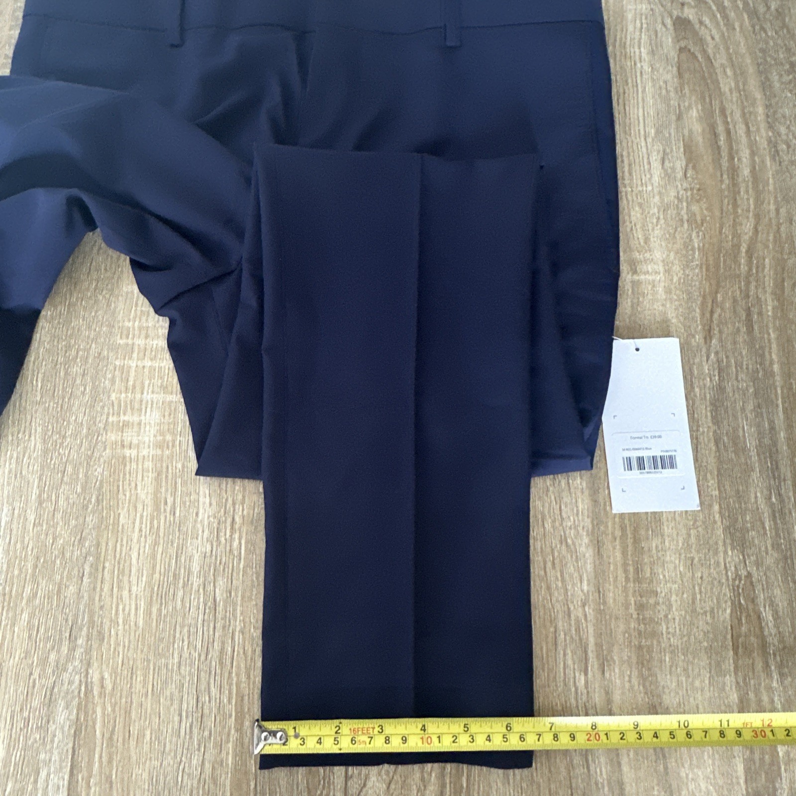 Limehaus Smart Trousers Mens Workwear Size W33 L29 Skinny Fit Navy Stretch Pant.